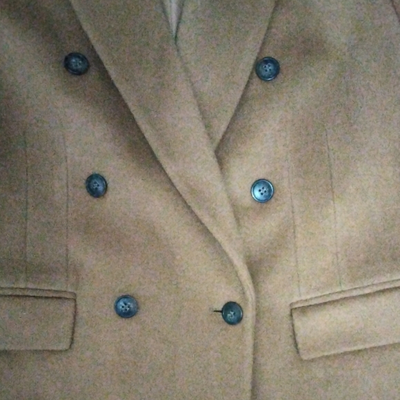 LOFT Classic Tan Double-Breasted Coat - Picture 3 of 7